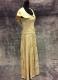 1940s Golden HOLGER BLOM brocade gown/36