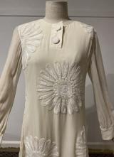 1960’s-style Cream silk daisy dress/36