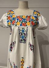 1970’s White cotton tunic dress with embroidery/38