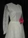 1950’s White lace gown with raw hemline/36