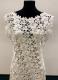 1930’s-style White floral lace gown/38
