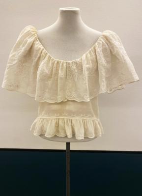1980’s Ivory cotton blouse/40-42