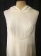 1970’s White silk crepe gown with hood/36-38