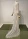 White delicate lace gown with boat neckline/38
