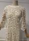 Ivory crochet lace gown/38