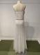 White beaded tulle gown/36-38