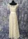 1930’s-style Khaki lace gown with small floral sleeves/40