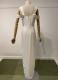 Ivory gown with cold shoulders and slit/38