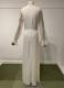 White silk gown with high slit/36