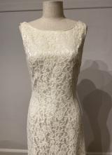 1960’s Ivory lace wiggle gown/34