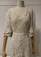 1980’s Ivory pearl beaded gown/38