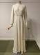 Ivory crepe bias cut gown with sleeves/36