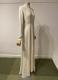 Ivory crepe bias cut gown with sleeves/36