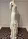 White chiffon ruffle gown/36