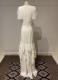 White chiffon ruffle gown/36