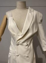 Ivory avantgarde jacket/dress/38