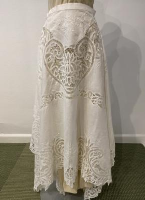 1970’s White cotton lace skirt/36
