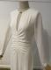 White jersey gown with long sleeves/36