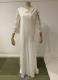 White satin gown with lace sleeves/38