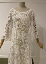 White lace gown with sleeves/42