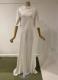 White satin gown with sleeves/38