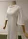 White satin gown with sleeves/38