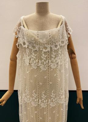 1920’s-style White crochet lace dress/38-40-42