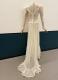 1970’s White Victorian-style lace gown/36