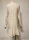 White knitted CHLOE ruffle dress/38-40