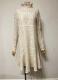 White knitted CHLOE ruffle dress/38-40