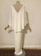 White crepe gown with batwing sleeves/36