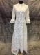 1970’s White floral chiffon gown/36