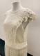 1920’s-style Ivory tulle dress with lace sleeves/38