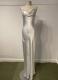 Ivory simple satin gown with straps/38