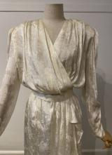 1980’s Ivory draped cocktail dress/42