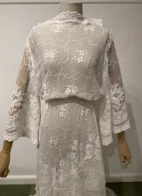 1970’s-style Cream lace bohemian gown/38-40-42