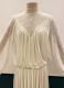 1970's Ivory gown with lace sleeves/36