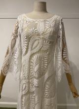 1930’s-style White tropical lace gown/38-40