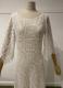 1930s-style White square lace gown/36-38