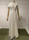 Ivory crepe cut out gown/36