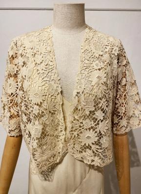 1920’s Ivory handmade lace bolero/38