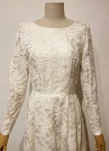 1960’s Ivory lace satin gown/36
