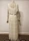 1970’s Victorian-style ivory waves lace gown/36