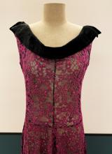 1930’s Black pink lace gown/40