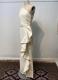 Ivory asymmetrical ruffle gown/38-40
