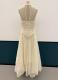 1980's Ivory pearl dress with chiffon skirt/36