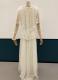 1970's Ivory silk lace gown/34-36