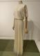 Ivory beaded cutout gown/38