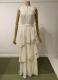Ivory ruffle full length gown/36-38