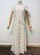 1960’s-style White tulle dress with wool embroidery/38-40